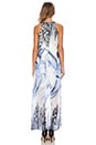view 3 of 3 MAXIVESTIDO SMOKE AND MIRRORS in Blue Print & White