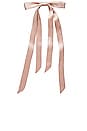 view 1 of 2 Long Tail Ribbon Long & Skinny Barrette in Silk Charmeuse Pale Peche