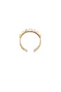 view 4 of 5 The T-Bar Punk Stud Ring in Gold
