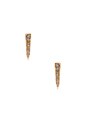 view 1 of 2 PENDIENTES COLMILLO THE PAVE in Antique Gold