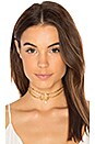 view 1 of 2 Trinity Chain Choker Set in 14K Antique Gold