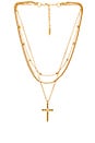 view 1 of 1 Serpent Cross Charm Necklace in 14K Antique Gold