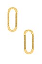 view 1 of 2 The Snake Chain Loop Studs in Gold