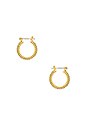 view 1 of 2 The Baby Snake Chain Hoops in Gold