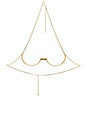 view 2 of 2 The Metal Underwire Chain Bra in Gold