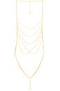 view 2 of 2 The Chain Bib Body Chain in Gold