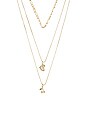 view 2 of 2 The Triple Cherry Heart Charm Necklace in Gold