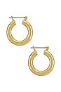 view 2 of 2 Baby Amalfi Tube Hoops in Gold