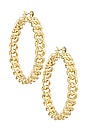 view 1 of 2 ANNEAUX CUBAN in Gold