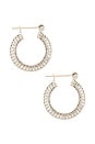view 2 of 2 Pave Baby Skinny Amalfi Hoops in Silver