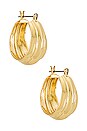 view 1 of 2 Rosetta Hoops in Gold