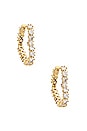 view 1 of 2 The Diamond Heart Bijoux Hoops in Gold