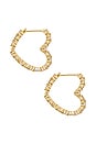 view 2 of 2 The Diamond Heart Bijoux Hoops in Gold