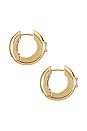 view 2 of 2 The Stone ORB Hoops in Gold
