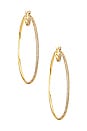 view 1 of 2 The Stardust Pave Hoops in Gold