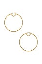 view 2 of 2 The Stardust Pave Hoops in Gold