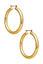 view 1 of 2 Amalfi Tube Hoops in Gold