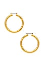view 2 of 2 Amalfi Tube Hoops in Gold