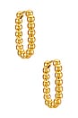 view 1 of 2 The Beaded Chain Link Huggies in Gold