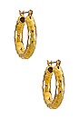 view 1 of 2 The Hammered Baby Amalfi Hoops in Gold