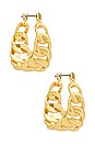 view 1 of 3 Louis Chain Hoops in Gold