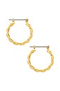 view 3 of 3 Louis Chain Hoops in Gold