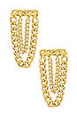 view 1 of 2 Louis Chain Studs in Gold