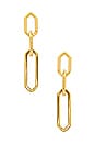 view 1 of 2 BRINCOS COM CORRENTE SLASH in Gold