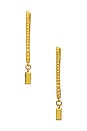 view 3 of 3 Francois Safety Pin Earrings in Gold