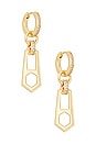 view 1 of 3 Mini Zipper Huggies in Gold