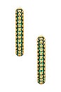 view 2 of 3 BOUCLES D'OREILLES CHAIN LINK in Emerald Green