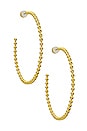 view 1 of 3 Pave Ball Chain Hoops in Gold