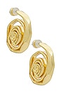 view 1 of 3 PENDIENTES DE BOBINA ROSETTE in Gold