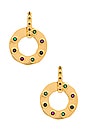 view 3 of 3 The Royale Stone Statement Earrings in Gold