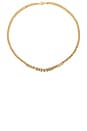 view 1 of 2 The Emerald Bezel Tennis Necklace in Gold