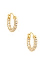 view 1 of 3 Pave Amalfi Huggies in Gold
