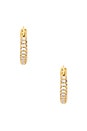 view 3 of 3 Pave Amalfi Huggies in Gold