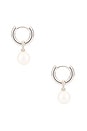view 2 of 3 White Pearl Amalfi Huggies in Silver