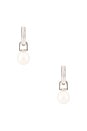 view 3 of 3 White Pearl Amalfi Huggies in Silver
