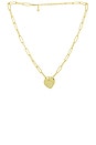 view 1 of 3 Mlb Red Sox Logo Heart Coin Necklace in Gold