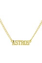 view 2 of 3 Mlb Astros Nameplate Necklace in Gold