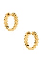 view 1 of 5 The Mini Snake Chain Hoops in Gold