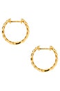 view 2 of 5 The Mini Snake Chain Hoops in Gold