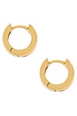 view 2 of 3 The Pave Stripe Monaco Huggies in Gold