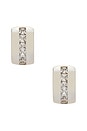 view 3 of 3 The Pave Stripe Monaco Huggies in Silver