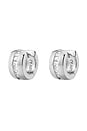 view 4 of 4 BOUCLES D'OREILLES THE PAVE STRIPE MONACO in Silver