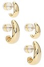 view 1 of 3 The Classic Claw Hoops Set in Gold