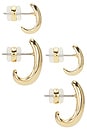 view 2 of 3 The Classic Claw Hoops Set in Gold