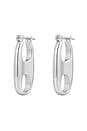 view 4 of 4 PENDIENTES LARGOS THE CIRCLE in Silver
