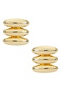 view 1 of 3 Milan Bead Stud Earrings in Gold